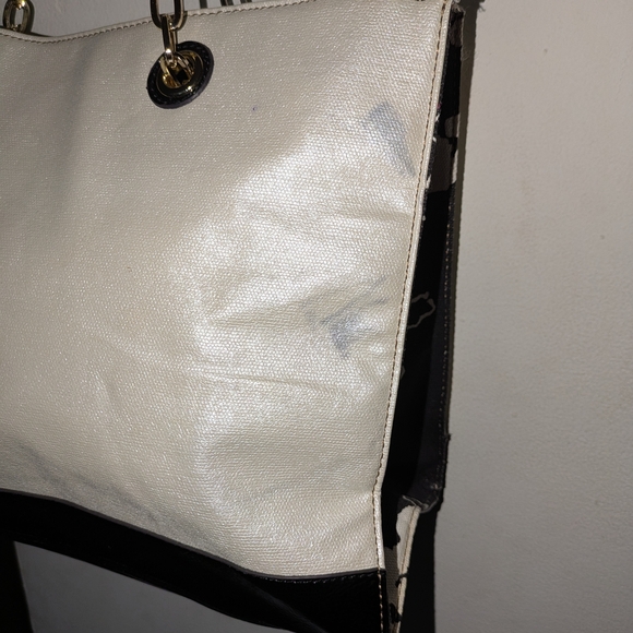 Anne Klein White and Black Women's Tote Bag - Picture 11 of 14